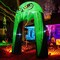 GOOSH 10 FT Halloween Inflatables Archway Blow Up Yard Monster Mouth Archway with Built-in LEDs